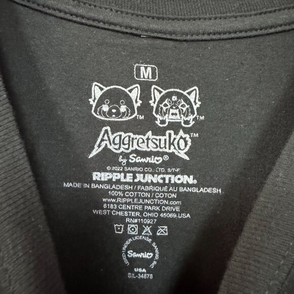 Agretsuko the Kawaii Fox Lightning Struck Sanrio Anime Tee M - Picture 4 of 4
